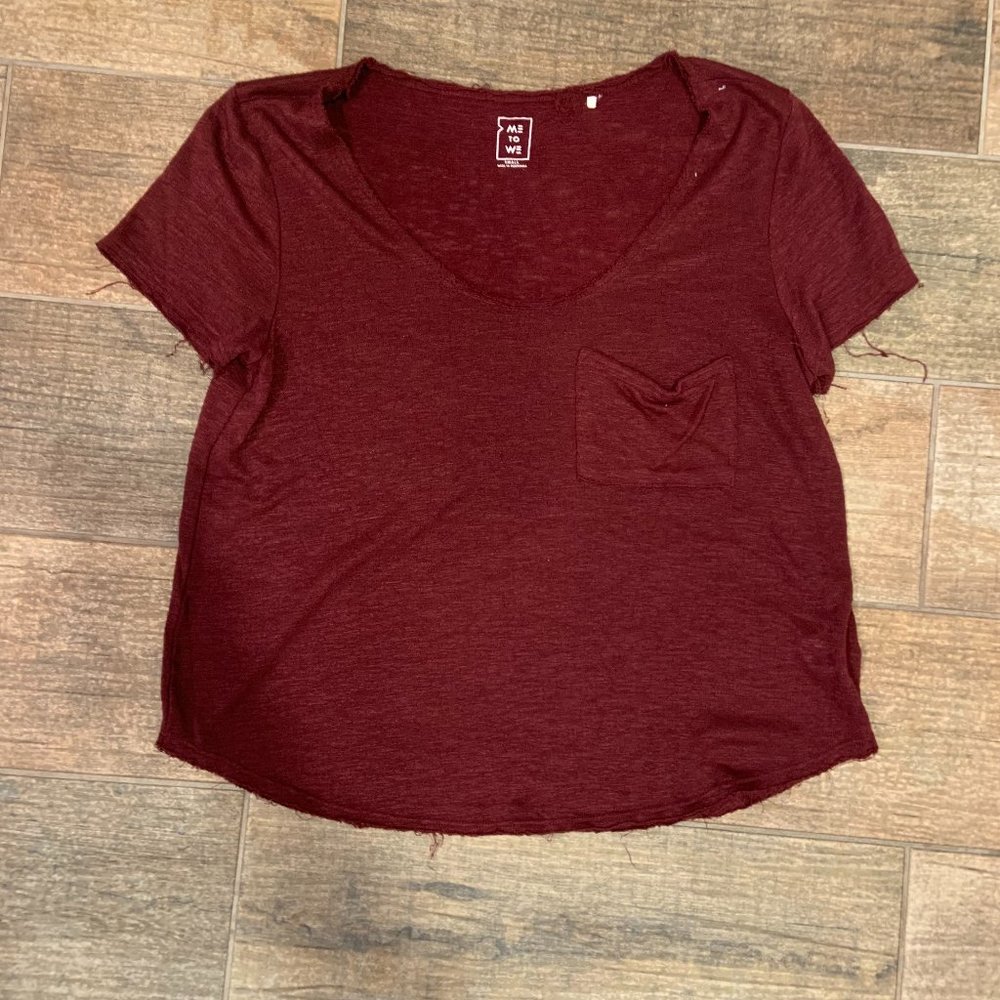 PacSun Maroon Pocket-Tee, Size S